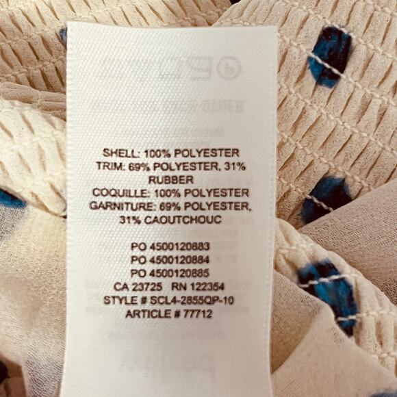 Aritzia Wilfred Tempest Blouse Womens Size XXS Smocked Cropped Princess Sleeves‎ - Picture 5 of 5